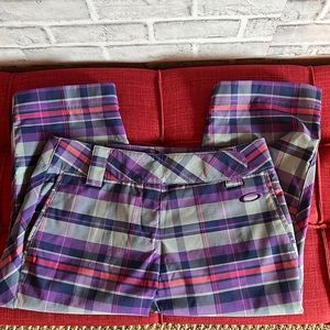 Oakley Purple Plaid Shorts-Size 0